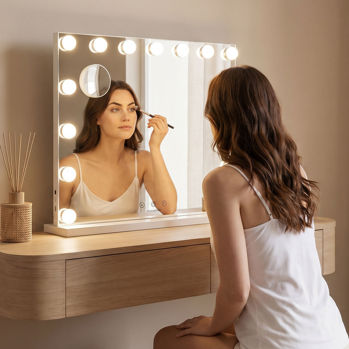 Miroir Hollywood Glimma 15 LED – vue 2