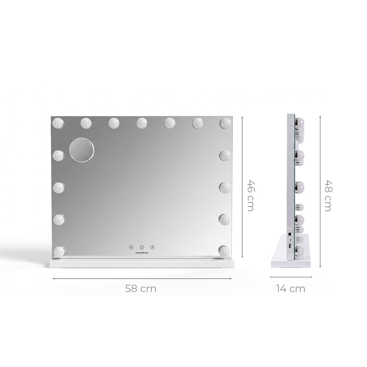 Miroir Hollywood Glimma 15 LED – vue 6