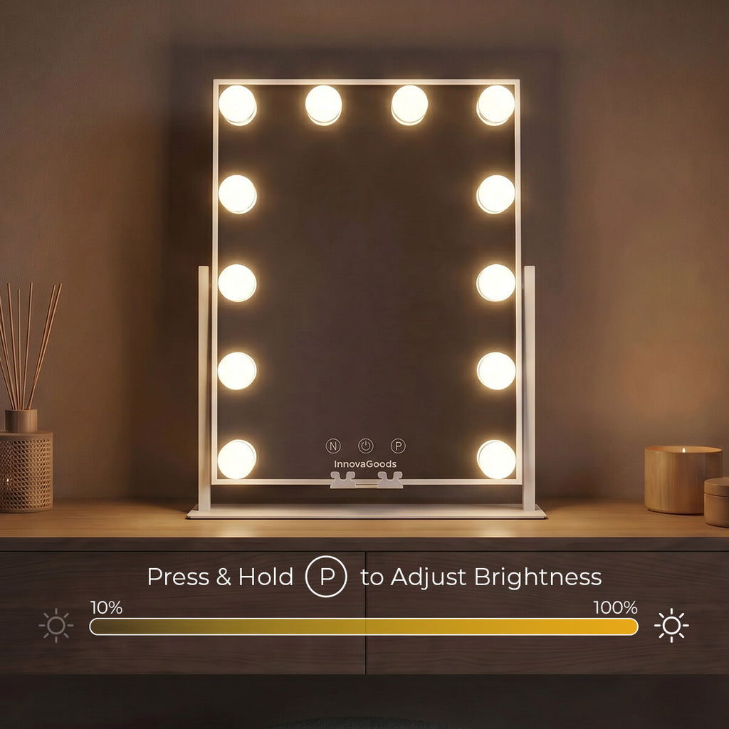 Miroir Hollywood inclinable Glarisse 12 LED – vue 4
