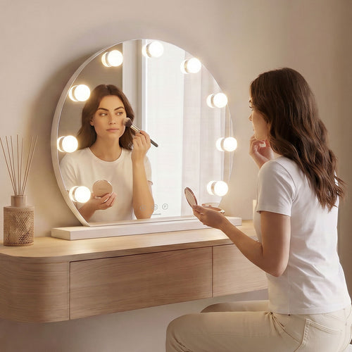 Miroir Hollywood rond Gloette 9 LED – vue 2